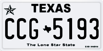 TX license plate CCG5193