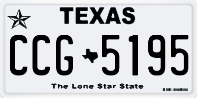 TX license plate CCG5195