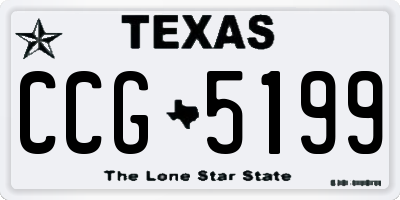 TX license plate CCG5199