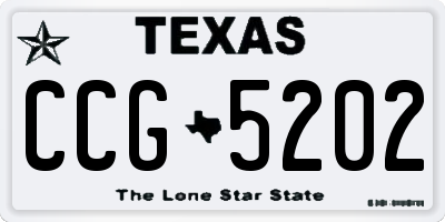 TX license plate CCG5202
