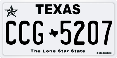 TX license plate CCG5207