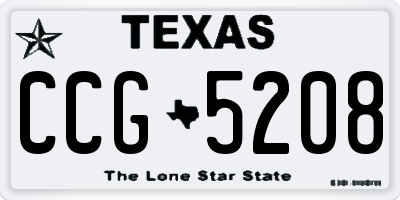 TX license plate CCG5208