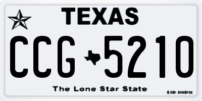TX license plate CCG5210