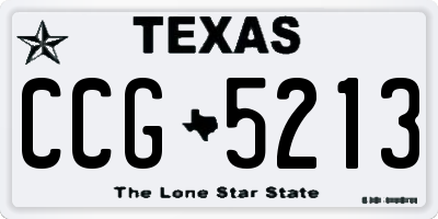 TX license plate CCG5213