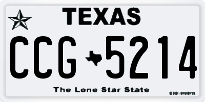 TX license plate CCG5214