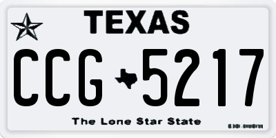 TX license plate CCG5217