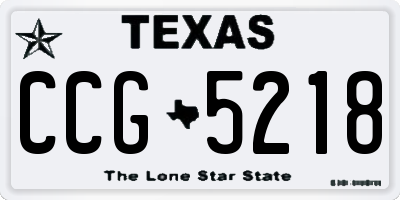 TX license plate CCG5218