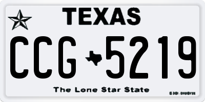 TX license plate CCG5219