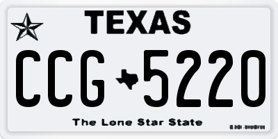 TX license plate CCG5220