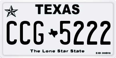 TX license plate CCG5222