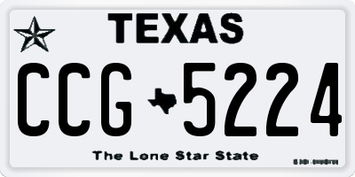TX license plate CCG5224
