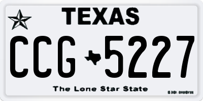 TX license plate CCG5227