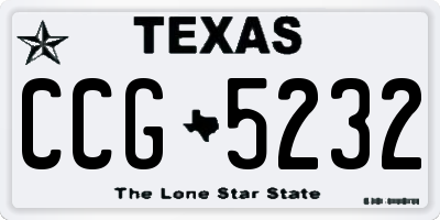 TX license plate CCG5232