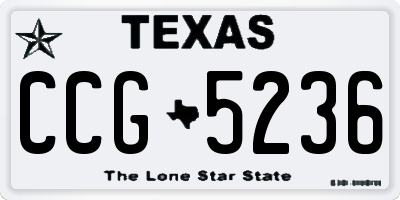 TX license plate CCG5236