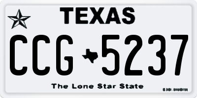 TX license plate CCG5237