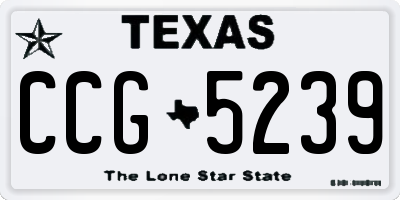 TX license plate CCG5239