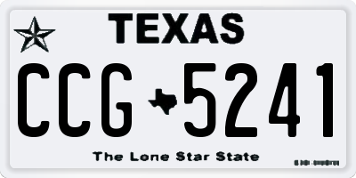 TX license plate CCG5241