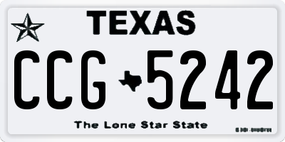 TX license plate CCG5242