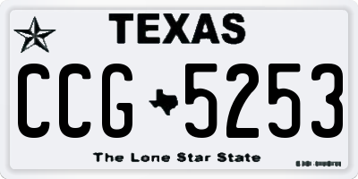 TX license plate CCG5253