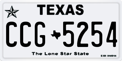 TX license plate CCG5254
