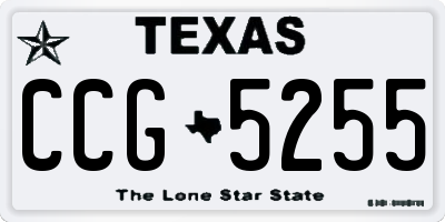 TX license plate CCG5255
