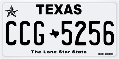 TX license plate CCG5256