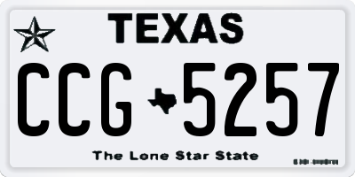 TX license plate CCG5257