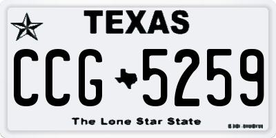 TX license plate CCG5259