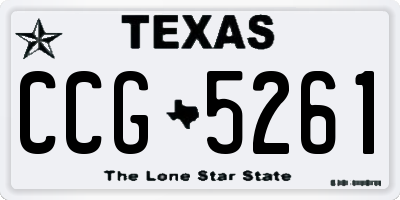 TX license plate CCG5261