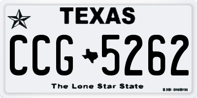 TX license plate CCG5262
