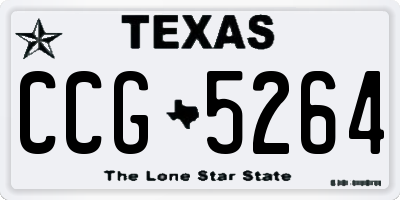 TX license plate CCG5264