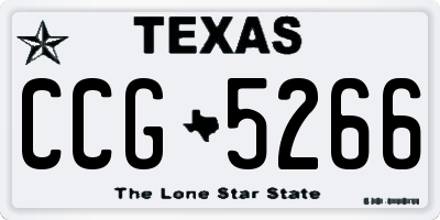 TX license plate CCG5266