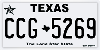 TX license plate CCG5269