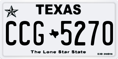 TX license plate CCG5270