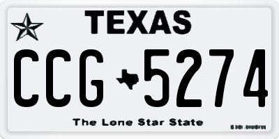 TX license plate CCG5274