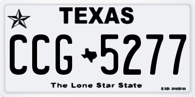 TX license plate CCG5277