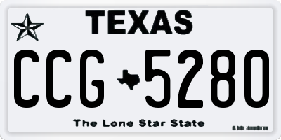 TX license plate CCG5280