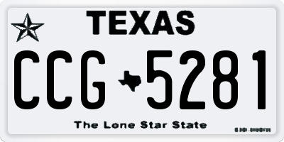 TX license plate CCG5281