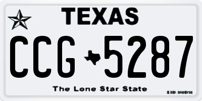 TX license plate CCG5287