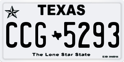 TX license plate CCG5293