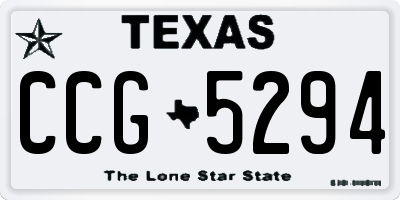 TX license plate CCG5294