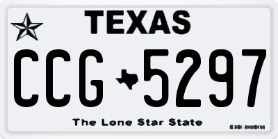 TX license plate CCG5297