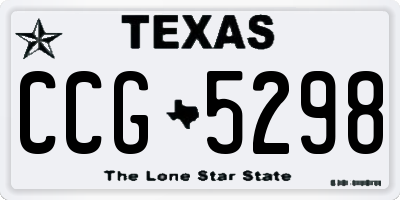 TX license plate CCG5298