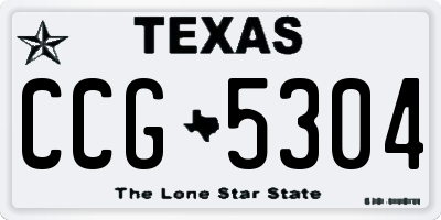 TX license plate CCG5304
