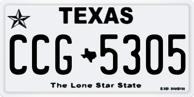 TX license plate CCG5305