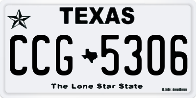 TX license plate CCG5306