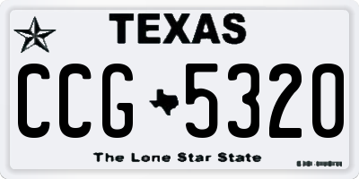 TX license plate CCG5320