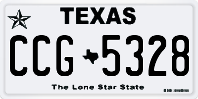 TX license plate CCG5328