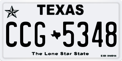TX license plate CCG5348