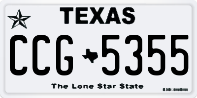 TX license plate CCG5355